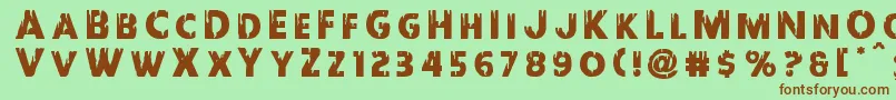 Шрифт Redundeadtitle – коричневые шрифты на зелёном фоне