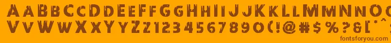 Redundeadtitle Font – Brown Fonts on Orange Background