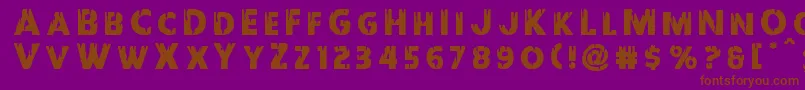 Police Redundeadtitle – polices brunes sur fond violet
