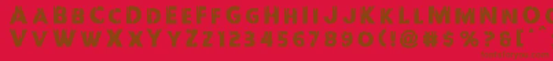 Шрифт Redundeadtitle – коричневые шрифты на красном фоне
