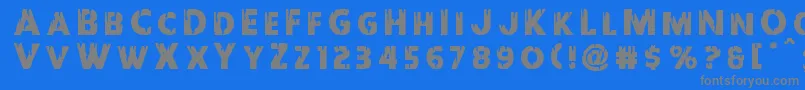 フォントRedundeadtitle – 青い背景に灰色の文字