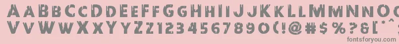 フォントRedundeadtitle – ピンクの背景に灰色の文字