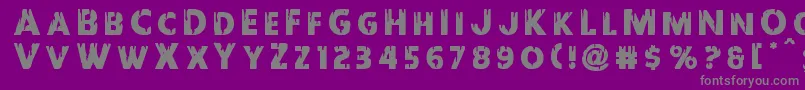 フォントRedundeadtitle – 紫の背景に灰色の文字