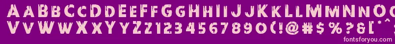 Redundeadtitle Font – Pink Fonts on Purple Background