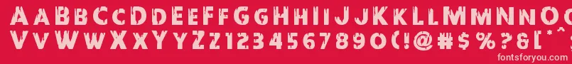 フォントRedundeadtitle – 赤い背景にピンクのフォント