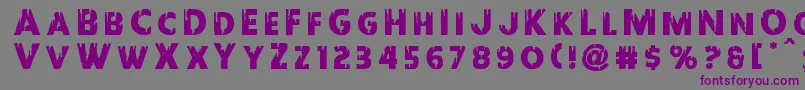 Redundeadtitle-Schriftart – Violette Schriften auf grauem Hintergrund