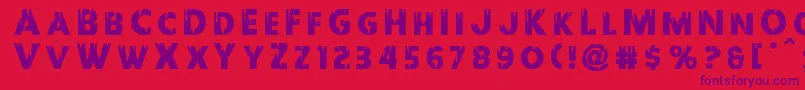 Redundeadtitle Font – Purple Fonts on Red Background