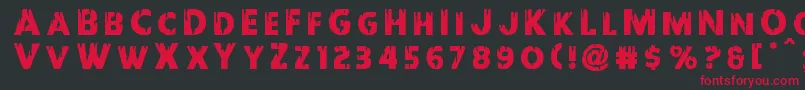 Redundeadtitle Font – Red Fonts on Black Background