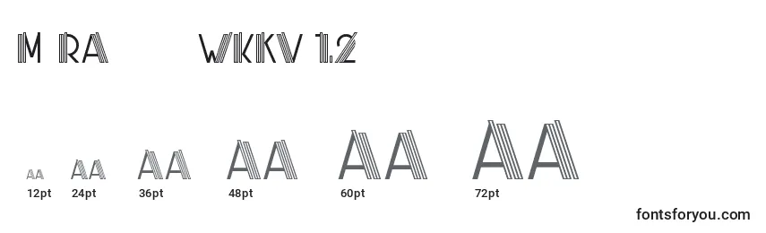 Размеры шрифта MlRainbowKkV1.2