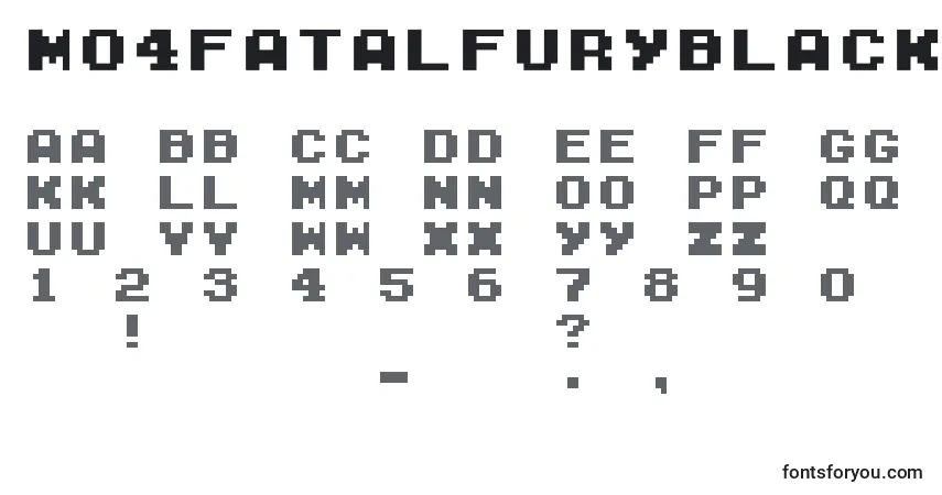 A fonte M04FatalFuryBlack – alfabeto, números, caracteres especiais