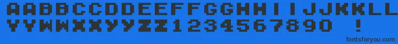 M04FatalFuryBlack Font – Black Fonts on Blue Background