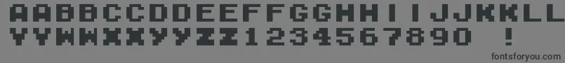 Fonte M04FatalFuryBlack – fontes pretas em um fundo cinza