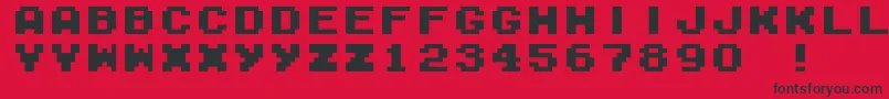 M04FatalFuryBlack-Schriftart – Schwarze Schriften auf rotem Hintergrund