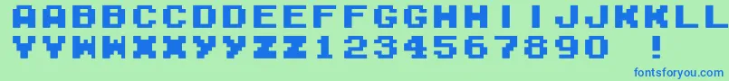 Police M04FatalFuryBlack – polices bleues sur fond vert
