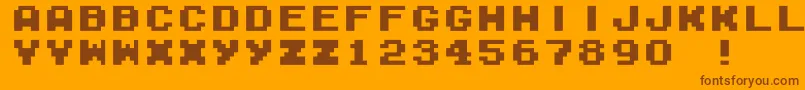 M04FatalFuryBlack Font – Brown Fonts on Orange Background
