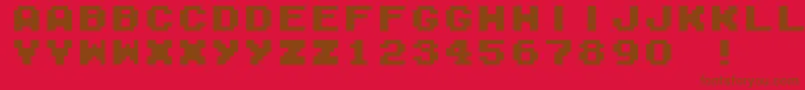 フォントM04FatalFuryBlack – 赤い背景に茶色の文字