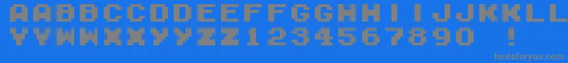 M04FatalFuryBlack-Schriftart – Graue Schriften auf blauem Hintergrund