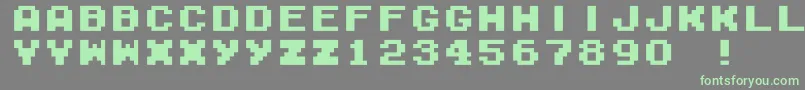 M04FatalFuryBlack Font – Green Fonts on Gray Background