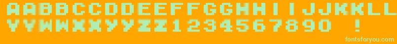 fuente M04FatalFuryBlack – Fuentes Verdes Sobre Fondo Naranja