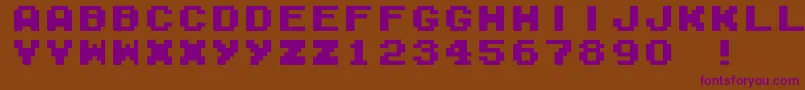 フォントM04FatalFuryBlack – 紫色のフォント、茶色の背景