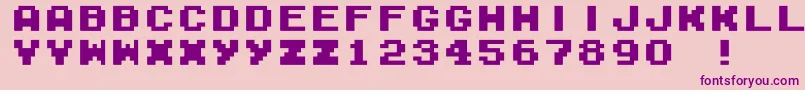 Police M04FatalFuryBlack – polices violettes sur fond rose