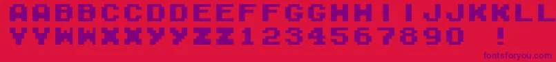 Шрифт M04FatalFuryBlack – фиолетовые шрифты на красном фоне