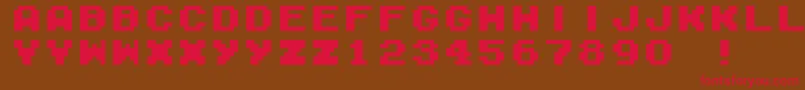 M04FatalFuryBlack Font – Red Fonts on Brown Background