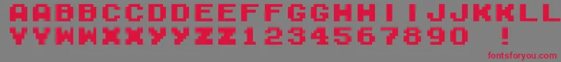 M04FatalFuryBlack Font – Red Fonts on Gray Background