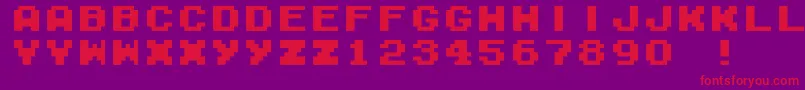 フォントM04FatalFuryBlack – 紫の背景に赤い文字