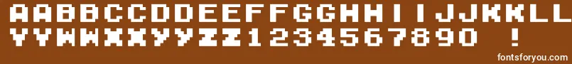 Шрифт M04FatalFuryBlack – белые шрифты на коричневом фоне