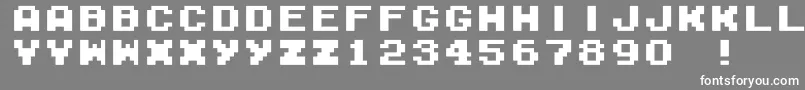 M04FatalFuryBlack Font – White Fonts on Gray Background