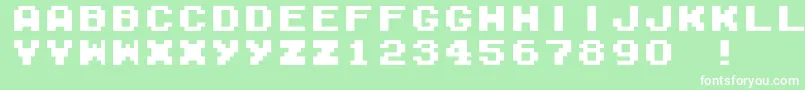 M04FatalFuryBlack Font – White Fonts on Green Background