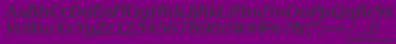 BenjaminserifRegularitalic Font – Black Fonts on Purple Background