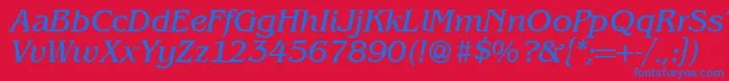 fuente BenjaminserifRegularitalic – Fuentes Azules Sobre Fondo Rojo