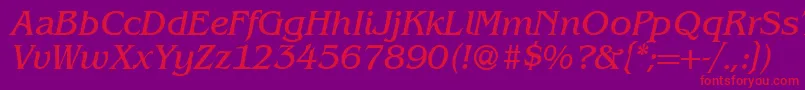 fuente BenjaminserifRegularitalic – Fuentes Rojas Sobre Fondo Morado