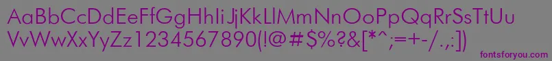 FuturisRegular Font – Purple Fonts on Gray Background