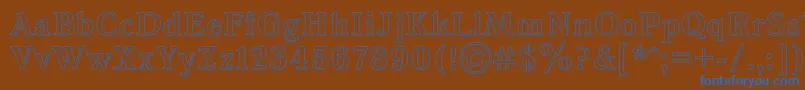 AntiquaHo Font – Blue Fonts on Brown Background