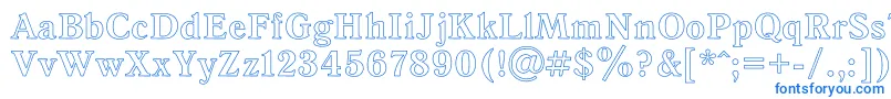 Шрифт AntiquaHo – синие шрифты