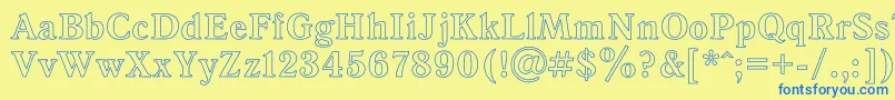 AntiquaHo Font – Blue Fonts on Yellow Background