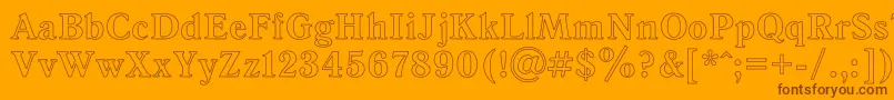 AntiquaHo Font – Brown Fonts on Orange Background