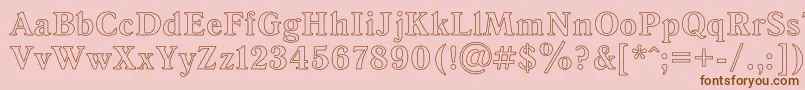 AntiquaHo Font – Brown Fonts on Pink Background