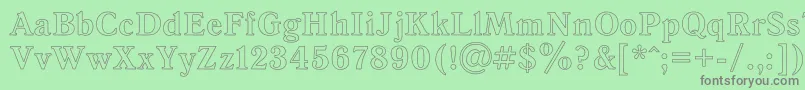 AntiquaHo Font – Gray Fonts on Green Background