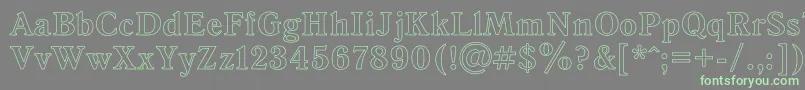 AntiquaHo Font – Green Fonts on Gray Background
