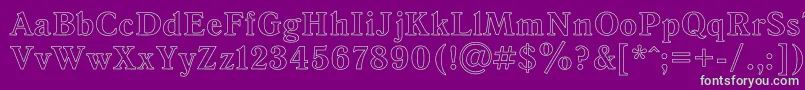 AntiquaHo Font – Green Fonts on Purple Background