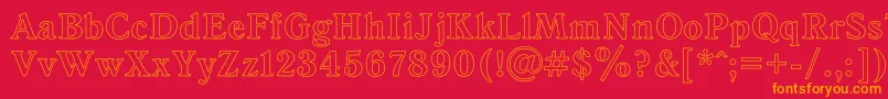 AntiquaHo Font – Orange Fonts on Red Background