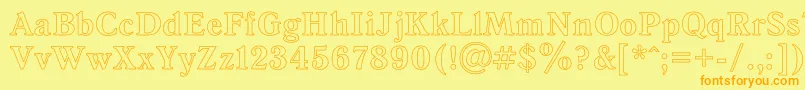 AntiquaHo Font – Orange Fonts on Yellow Background