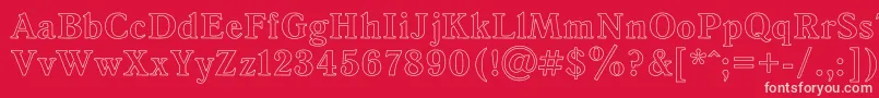 AntiquaHo Font – Pink Fonts on Red Background