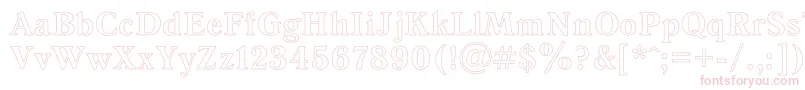 AntiquaHo Font – Pink Fonts on White Background