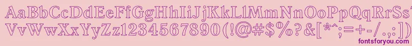 AntiquaHo Font – Purple Fonts on Pink Background