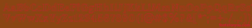 AntiquaHo Font – Red Fonts on Brown Background